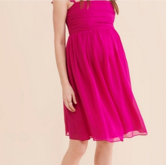 HATCH Celeste Fuschia Pink Sleeveless Smocked Dress Size S/M - Picture 5 of 14